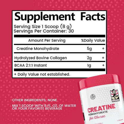 CREATINE MONOHYDRATE FOR WOMEN